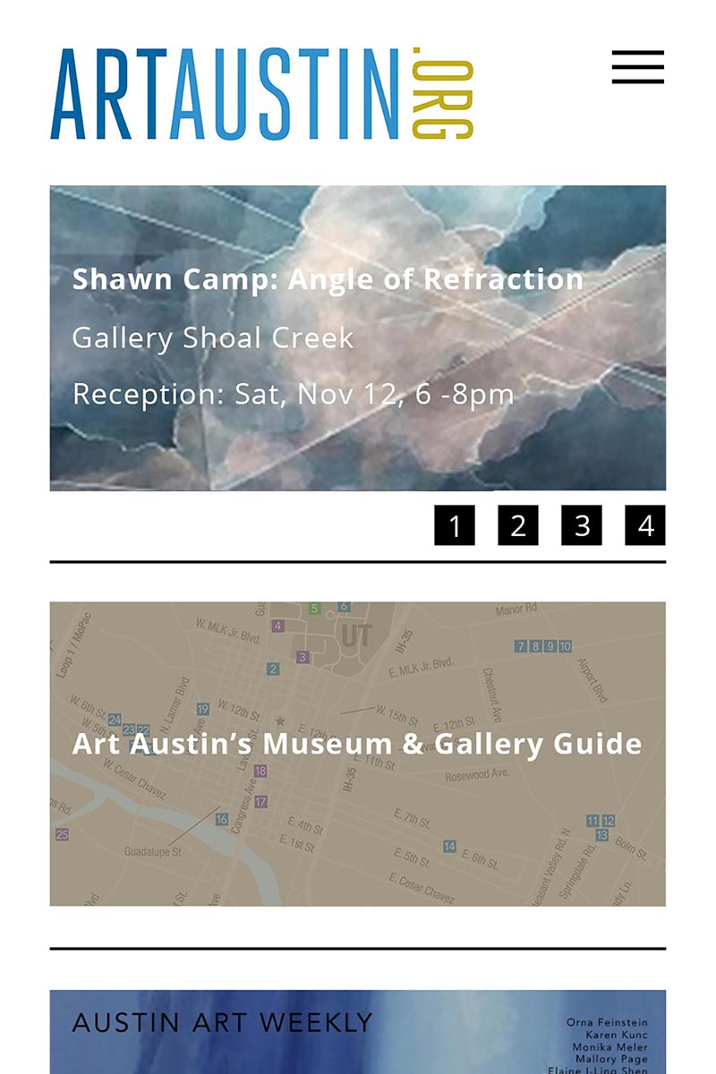 Austin arts website