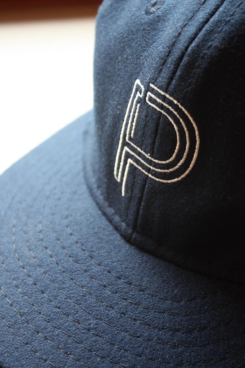 A custom logo'd hat in wool